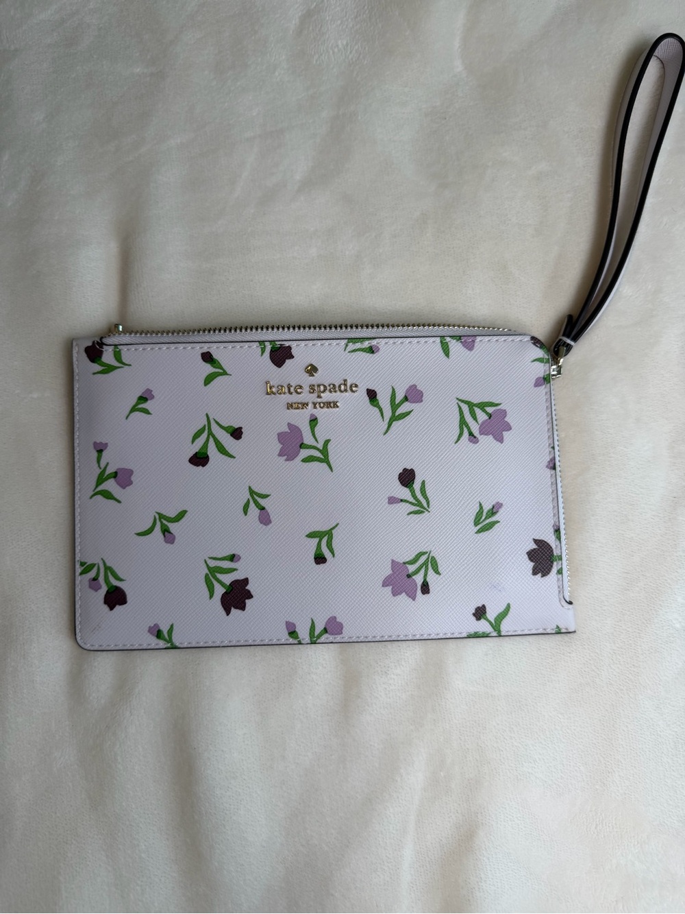 kate spade Lavender Floral Zip Wristlet